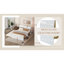 Structure de lit double moderne avec lit gigogne simple et 2 tiroirs-106845164