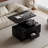 Modern Black Lift Top Coffee Table 4 In 1 With Storage Ottoman Foldable And Casters