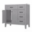 Meuble-lavabo 36 po avec lavabo et armoire gris avec tiroirs-124430695