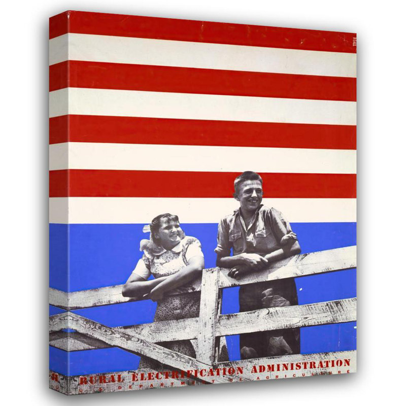 "Rurale Electrification Administration, U.S.Department of Farm" par Lester Beall - Art mural sur toile tendue avec châssis
