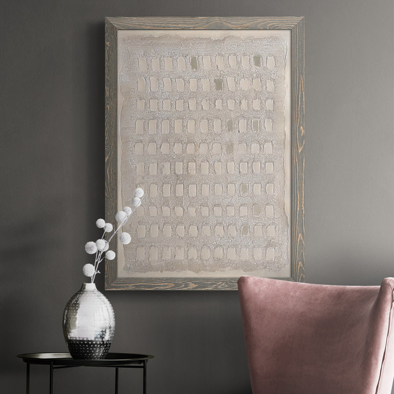 Pearl Punch Card II - reproduction de photo sur toile, gris, H 43,5 po x l 31,5 po x P 1 po