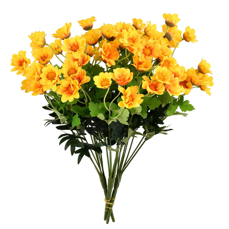 14.5" Artificial Wild Daisy Bush, Yellow