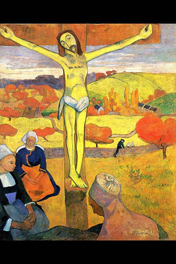 « le jaune christ » par paul gauguin-impression, H 36 po x l 24 po