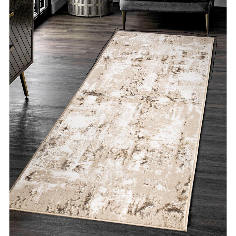 Lievin Abstract Area Rug, Runner 60 x 220cm