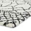Quon area rug Machine Woven Rectangle White/Black-70523198