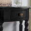 Console demi-cercle en bois massif noir-352425725