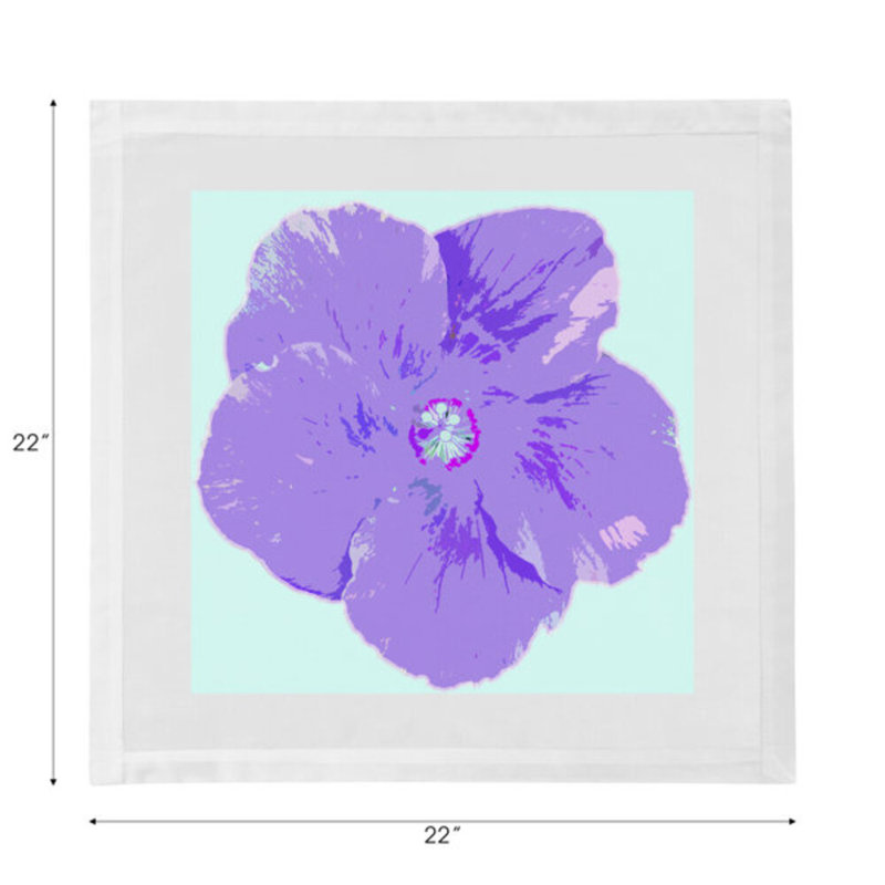 Hibiscus Cotton Sateen Dinner Napkins, Wander