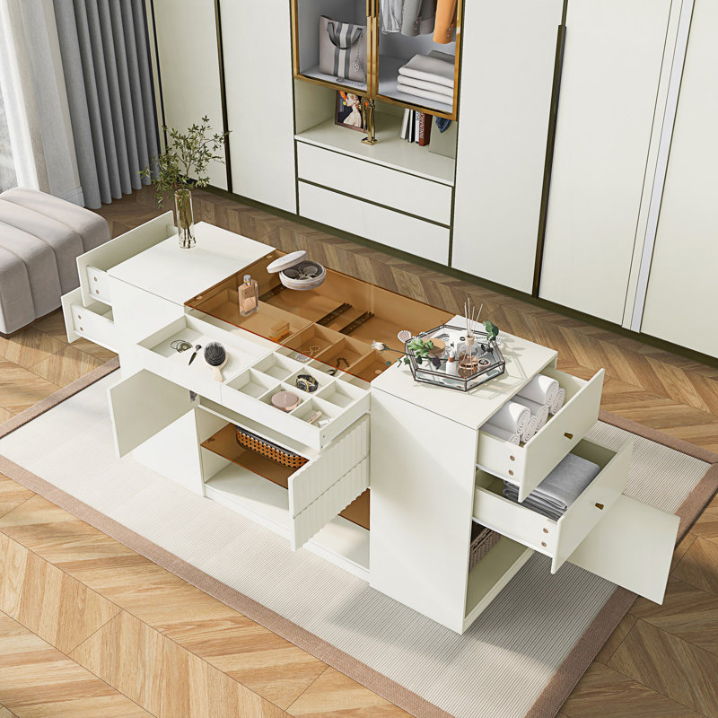 Commode de meuble-lavabo avec rangement à 6 tiroirs Modern Luxury
