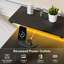 Metal Base Computer Desk with Power Outlet-126597971