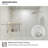 Aura 60 In. W X 56 In. H Sliding Bath Tub Door In Framed  With Clear Glass in Silver-240747560