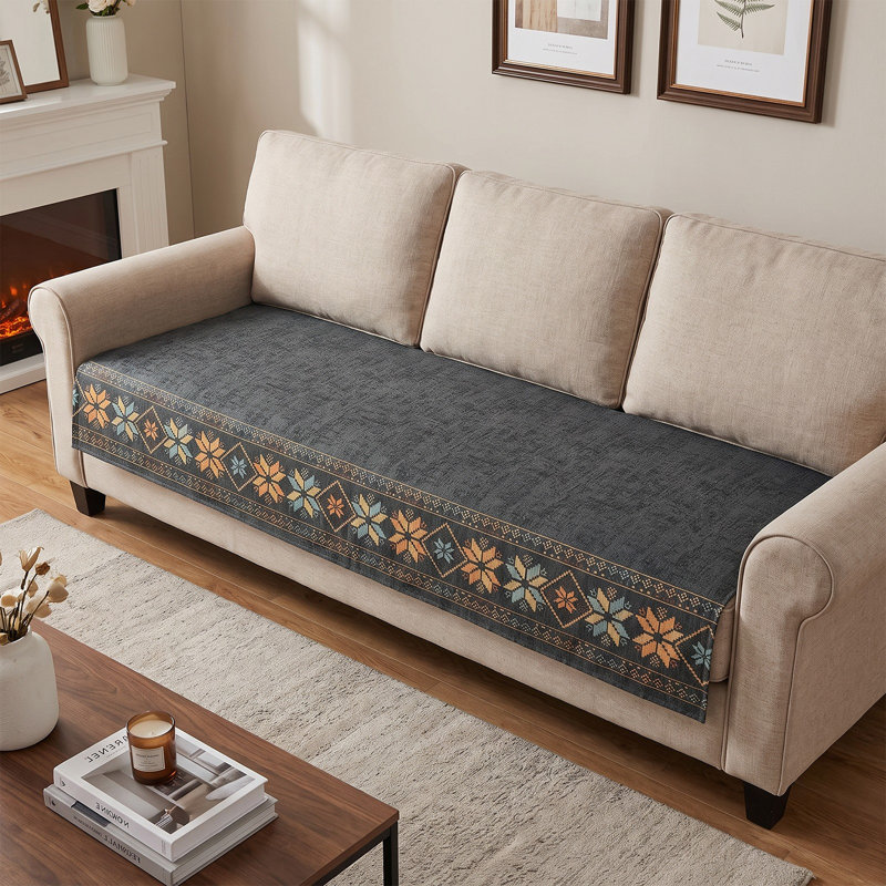 Bohemian-Style Chenille Sofa Cover