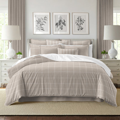 Ensemble de housse de couette en coton naturel 8 pièces Shay