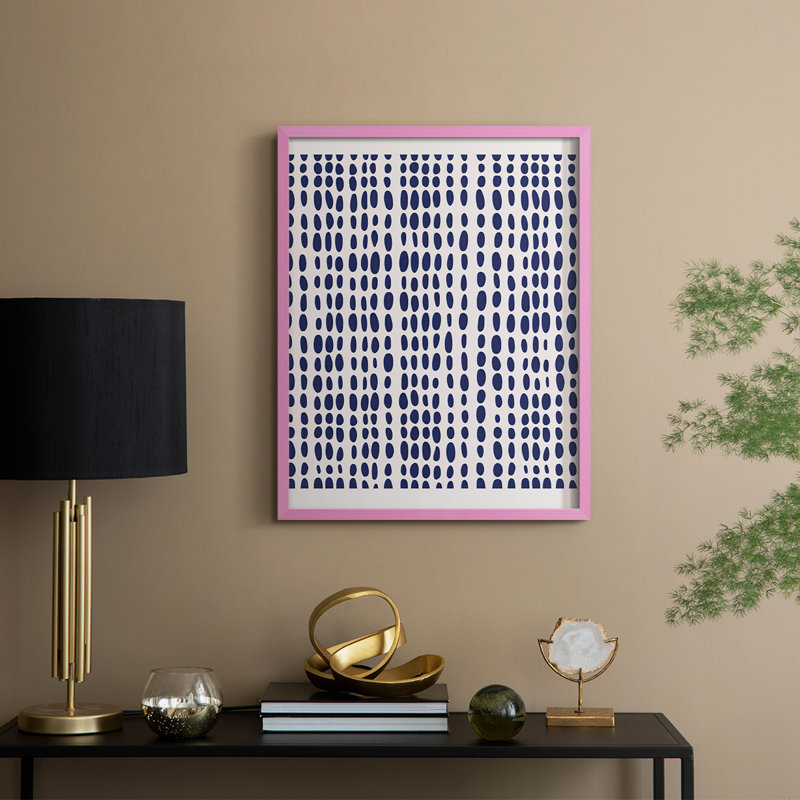 Abstrait, reproduction encadrée CDL III - Prêt à être accroché , Rose, H 20 po x l 16 po