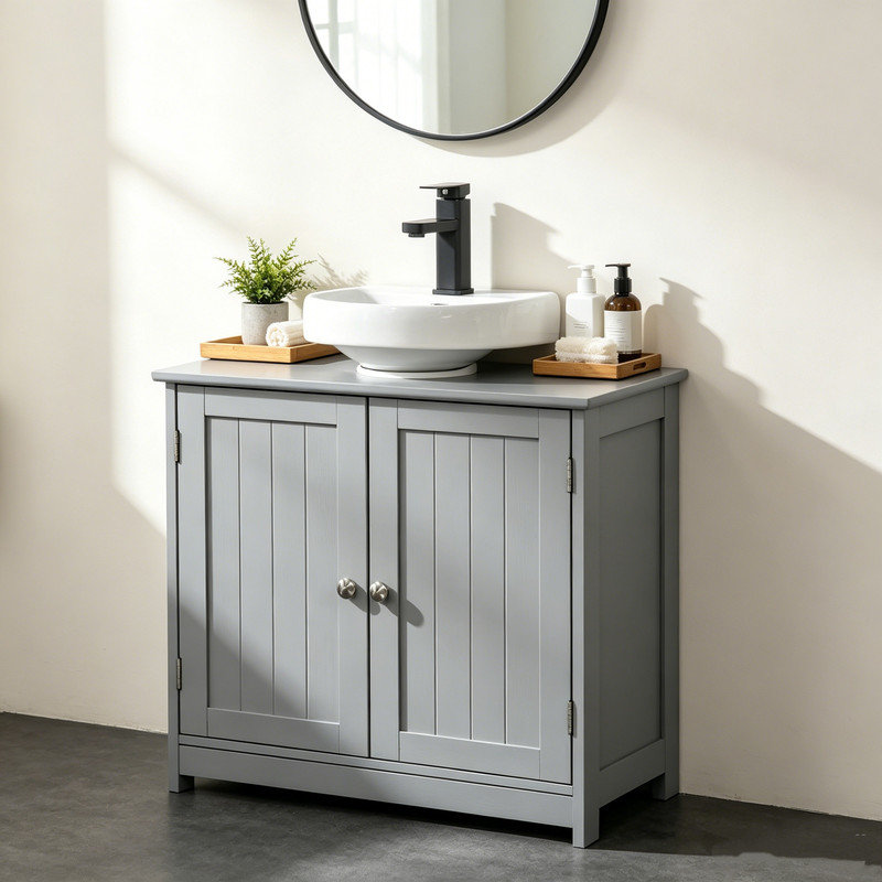 Bathroom Vanity with Basin, Grey