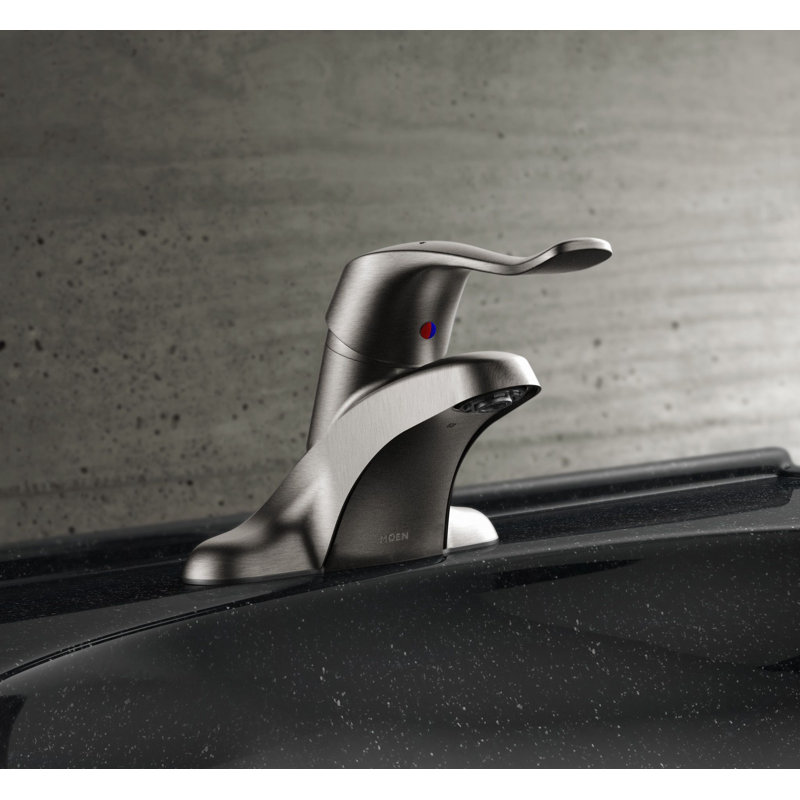 M-Bition Centerset Bathroom Faucet with Drain Assembly, Classic Brushed Nickel