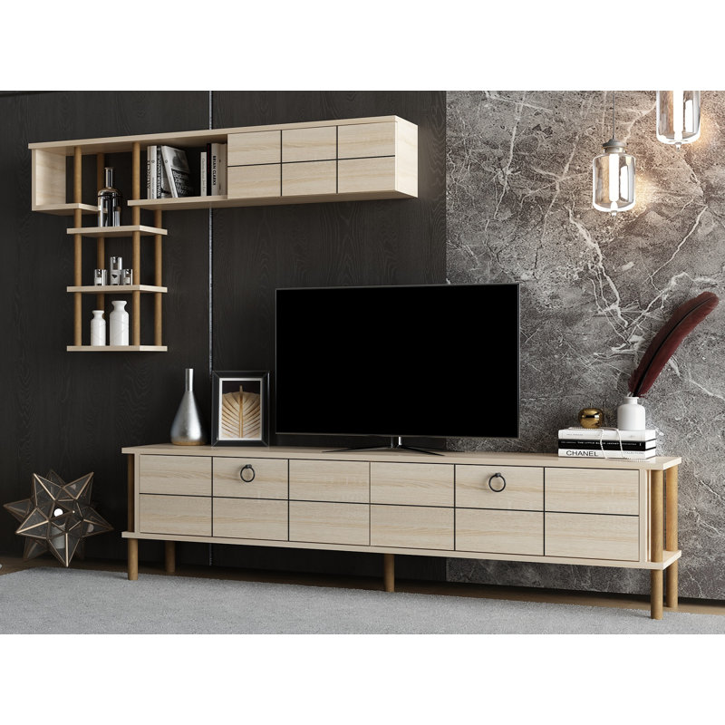 Donesia Unfinished TV Stand for TVs up to 75"