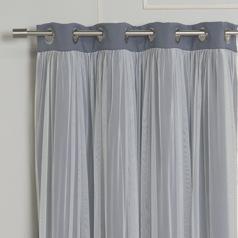 Rideau en polyester Allisin, Pierre