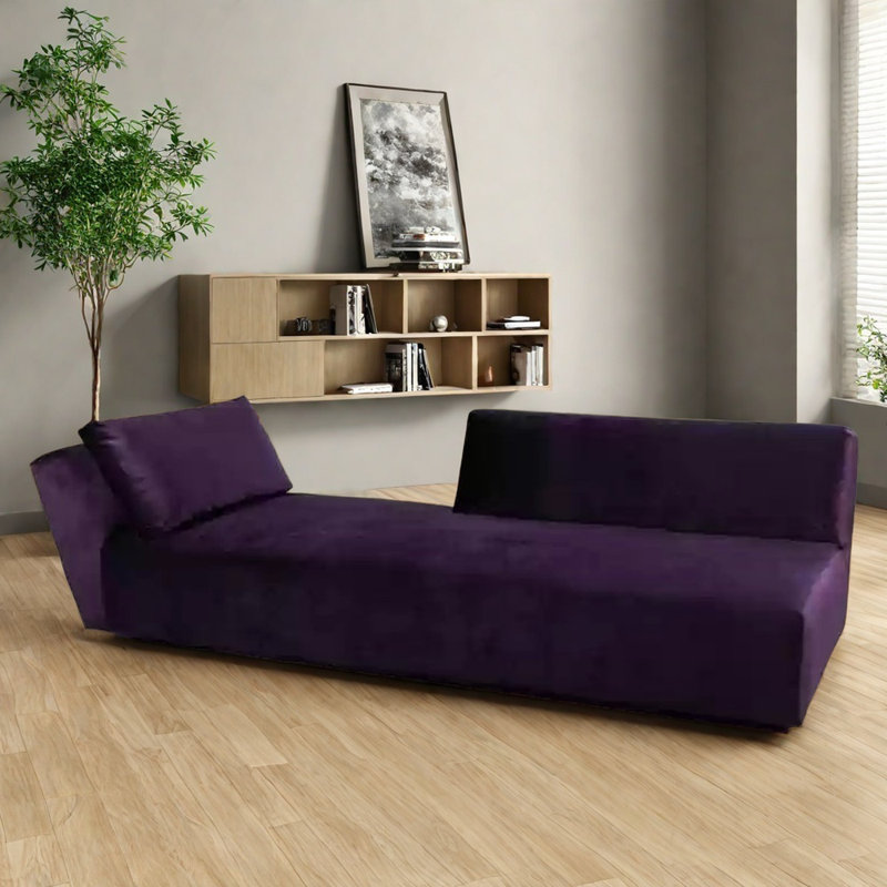 Modern comfortable pine chair, Purple, Left Hand Facing