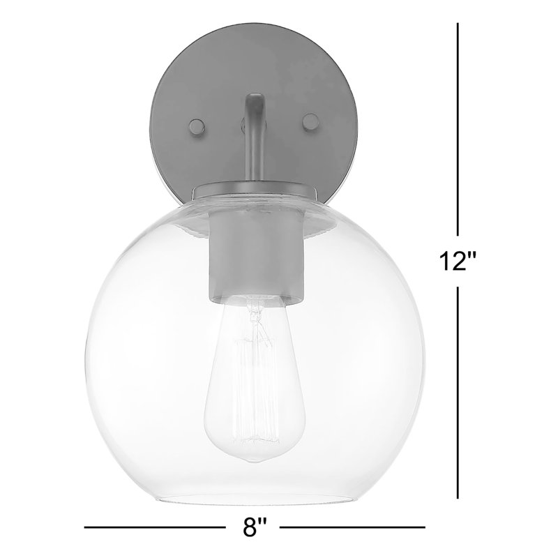 Lanterne murale d'extérieur 1 lumière Meridian, Noir mat
