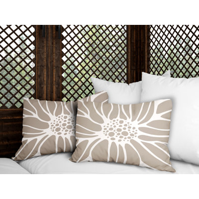 Polyester/Polyester Blend Lumbar Rectangular Indoor/Outdoor Pillow Cover & Insert