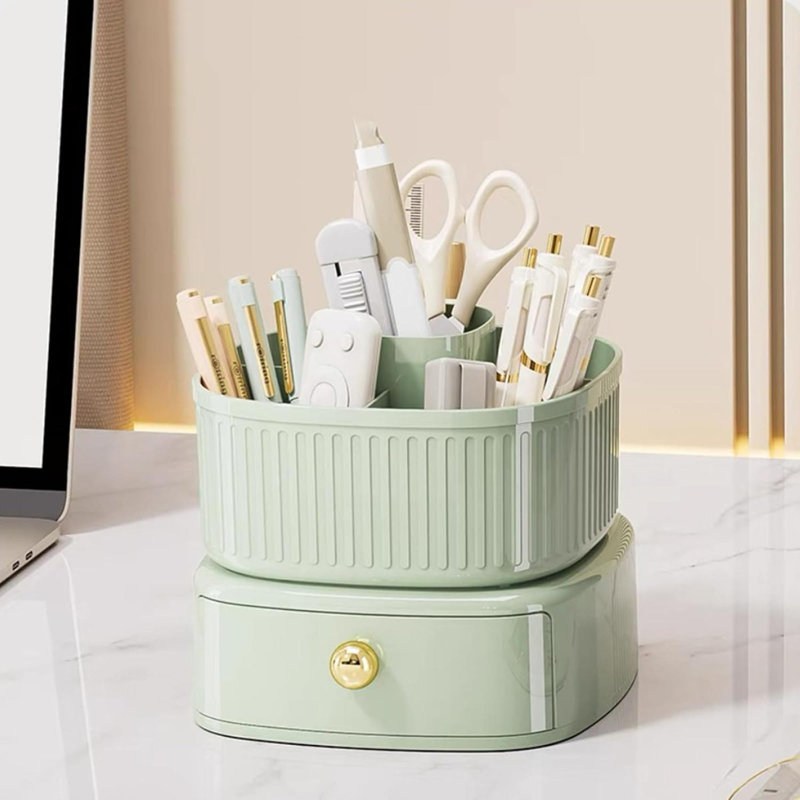 Nesiah Plastic Makeup Organizer, Green
