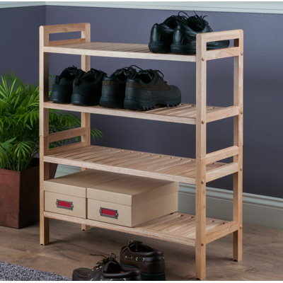 12 Pair Yes Solid Wood Shoe Rack