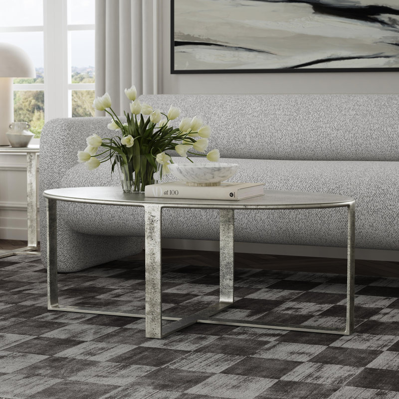 Flores Oval Cast Aluminum Coffee Table