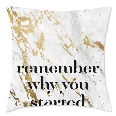 Motivational Square Pillow Cover & Insert