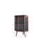 Armoire d'angle polyvalente avec porte en verre trempé et grand rangement pour diverses pièces