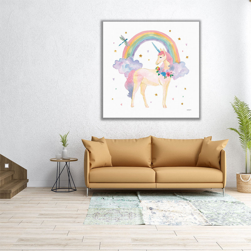 Magical Friends I Dragonfly - reproduction d'art sur toile, H 12 po x l 12 po