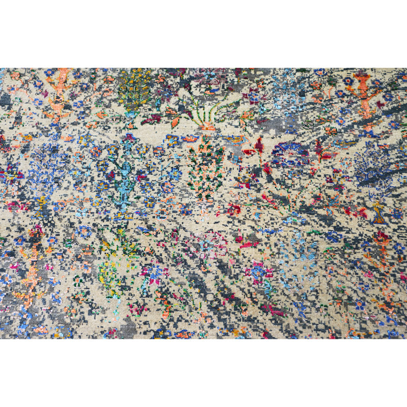 Tapis rectangulaire noué à la main, Rectangle 12 pi x 15 pi