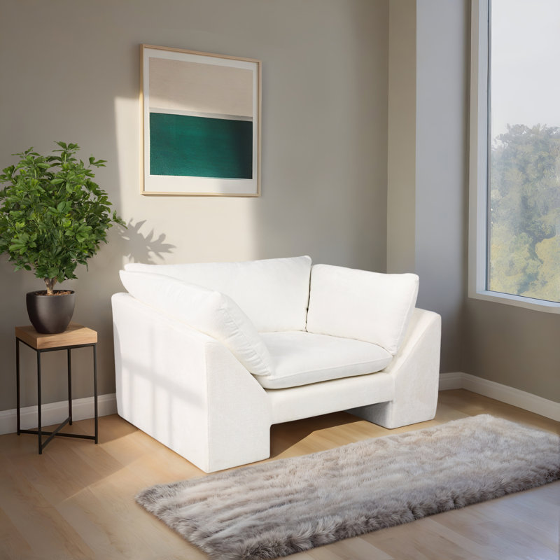 Fauteuil d'appoint 55 po Belova, blanc