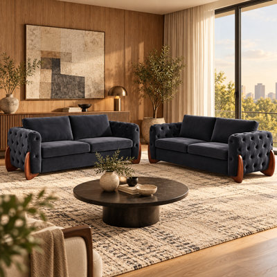 Woodbine 84 " Velvet Sofa