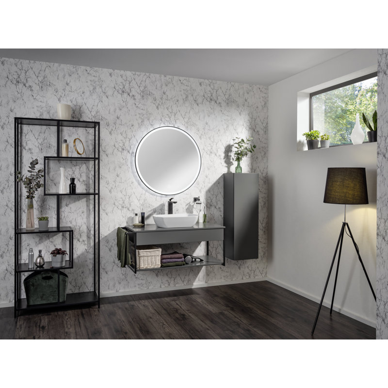 New York Engineered Wood Wall Mounting Bathroom Cabinet, Gray