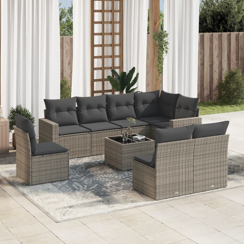 Ensemble de canapé de jardin Vidaxl gris