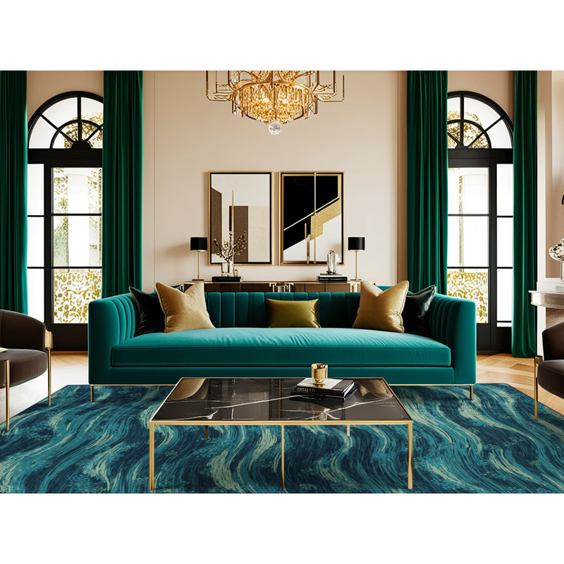  Tapis bord de mer bioluminescent lavable, Rectangulaire 2 pi x 3 pi