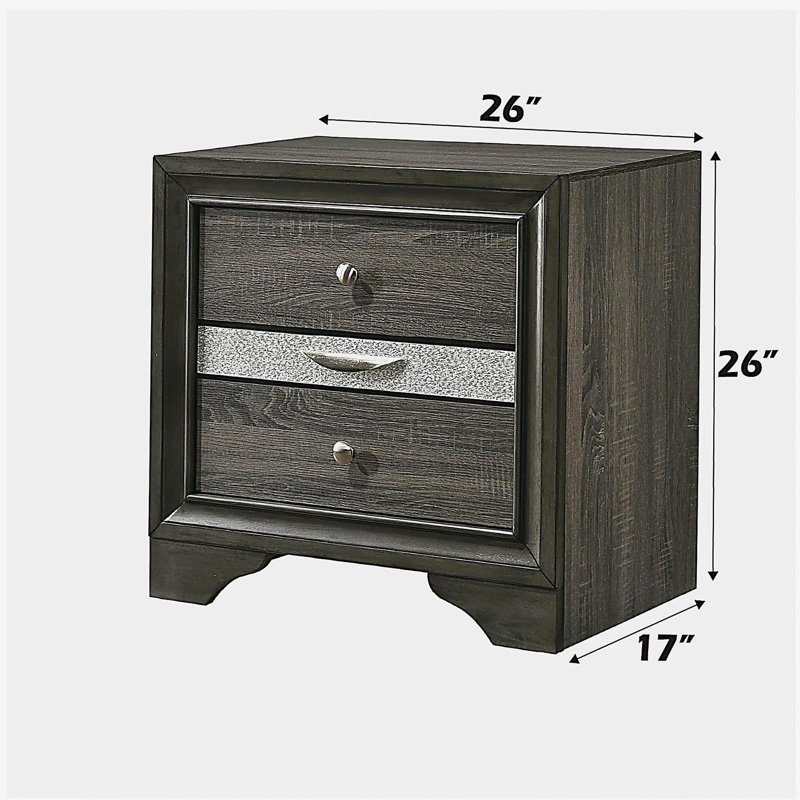 Table de chevet Naima, Grey