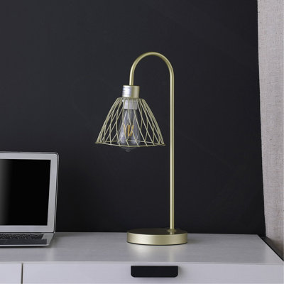 Lampe de table suspendue en métal 20,5 po