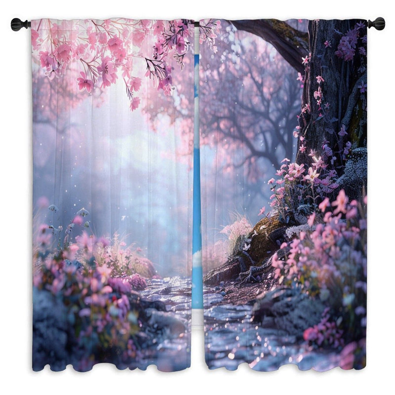 Rideaux de fenêtre Blossom Path - 2 panneaux, L 40 po x L 82 po