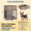 Table d'appoint 3 en 1 pour cage de chien avec station de recharge et porte en verre