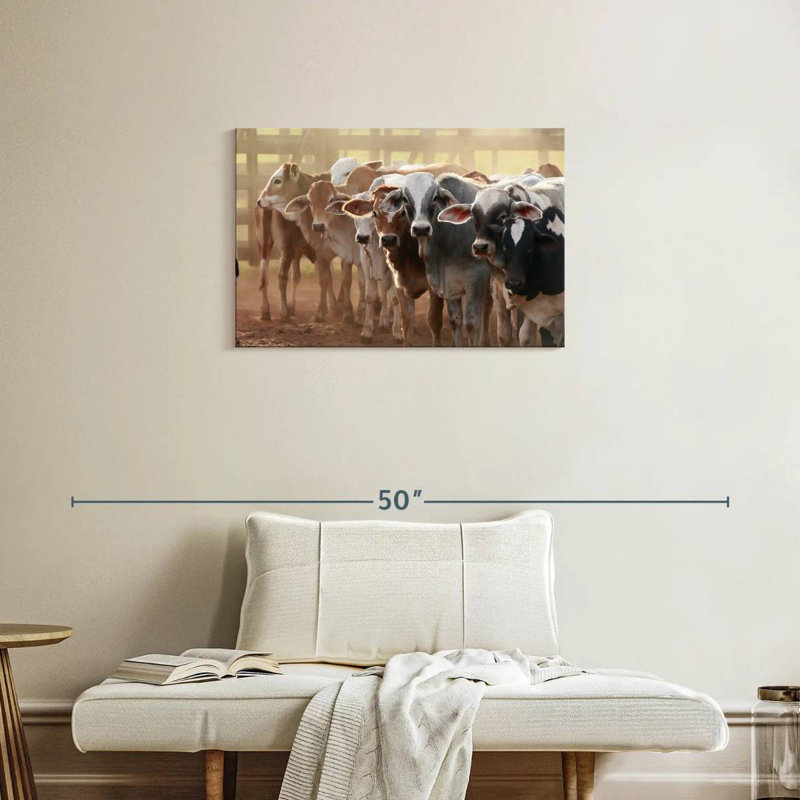 Jersey Cow Line Up, 20" H x 30" W