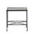 Outdoor Iron End Table With Black Brush Silver Coating, 16.50"D X 16.75"W 16"H, Blends Chairs & Coffee Tables, Assembly Needed Finish, And Required