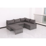 Comfortable Relaxation Pe Rattan Steel Frame Modern Patio Sofa For Outdoor Spaces