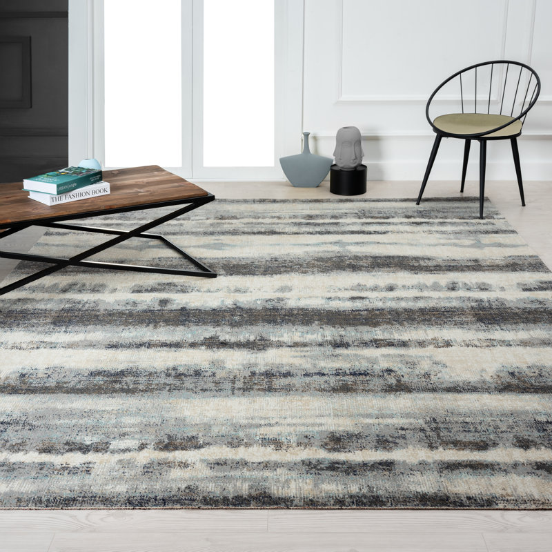 Abstract Indoor / Outdoor Rug, Rectangle 5'3" x 7'6"