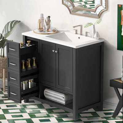 Meuble-lavabo 36 po avec lavabo en céramique