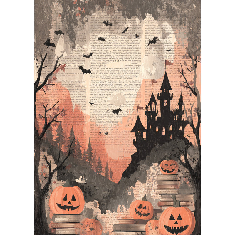Art mural sur toile Haunted Castle, H 24 po x l 16 po