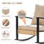 Chaise berçante avec coussins 3 pièces