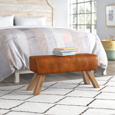Osier Genuine Leather Upholstered Bench