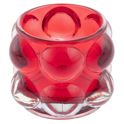 Bougie chauffe-plat Lucia rouge courte