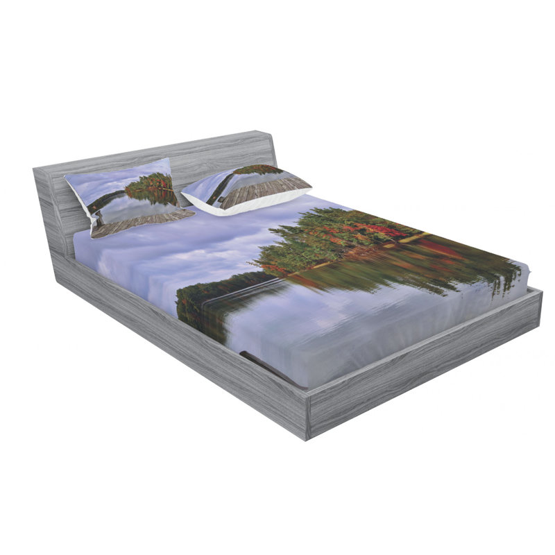 Microfiber Sheet Set, Queen Sheet Set with Fitted Sheet